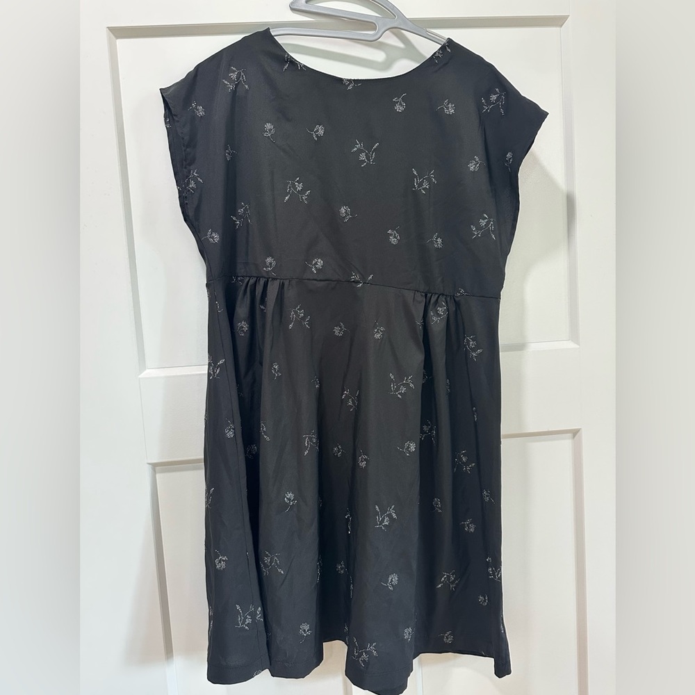 Carly Jean Los Angeles Black Floral Kids Dress
